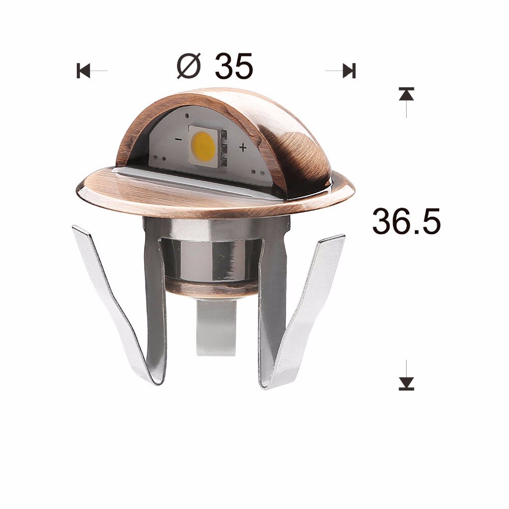 Special 12 volt 1 st smd 5050 led chips vägglampa utanför uteplats trappstegsbelysning inbyggd båt led däckslampor infällda  b106x