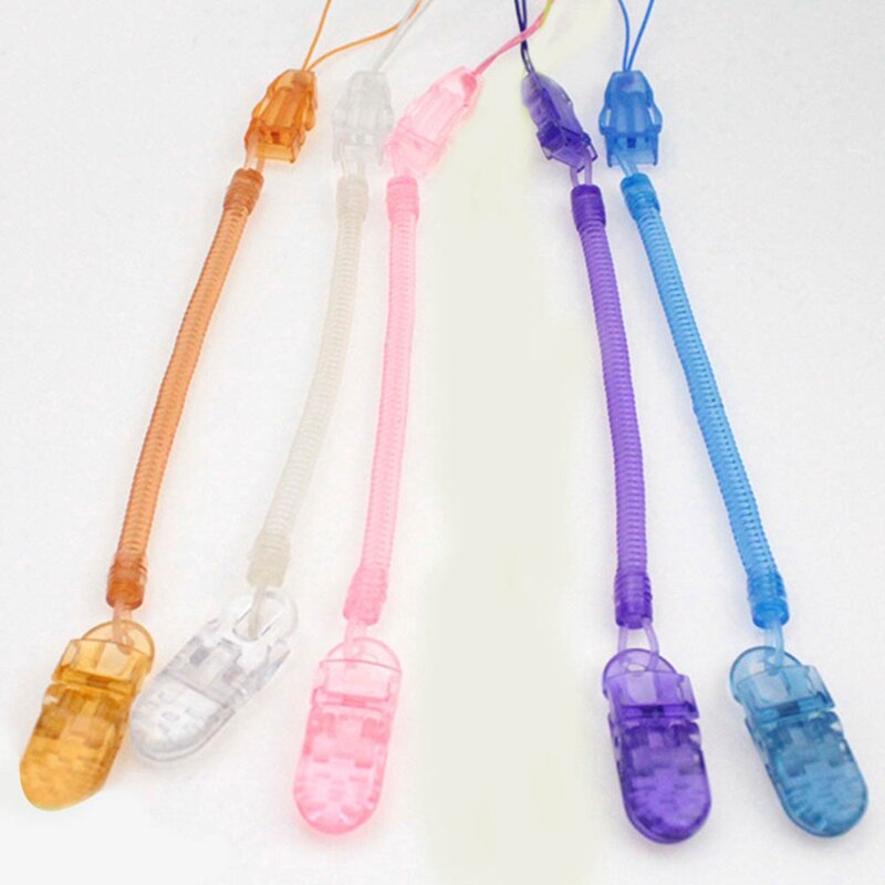 Baby Infant Toddler Dummy Pacifier clip Spring Soother Nipple Clip Chain Holder Strap pacifier chain Nipple Accessories