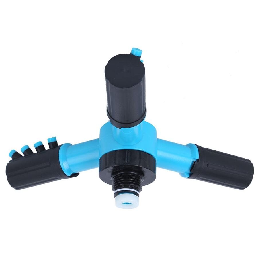 G1/2 Inch Plastic Sprinkler Head 3 Arm Rotating Sprinkler Head Movable Irrigation Nozzle Garden Lawn Garden Watering Supplies