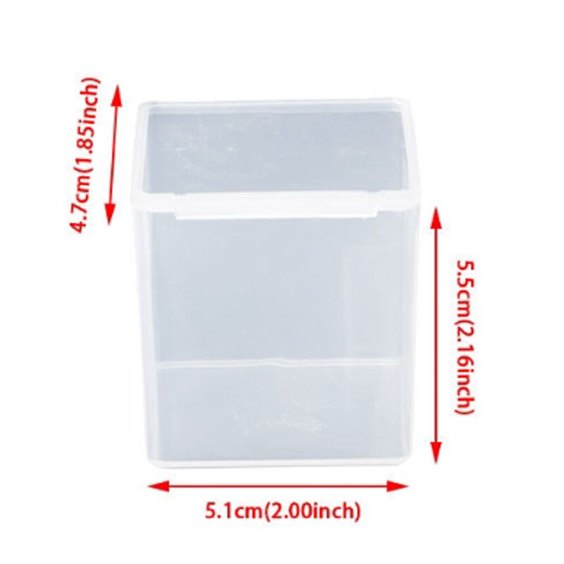 Små firkantede plastik smykker opbevaringsbokse perler håndværk sag containere: 5