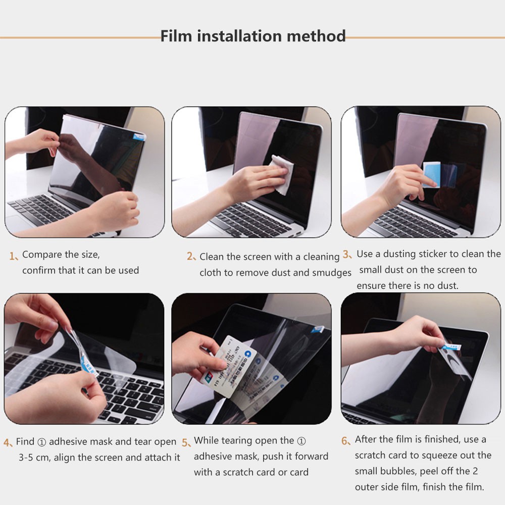 Screen Film Protector for MacBook Air Pro 13 16 inch A2179 A2289 A2141 Plastic HD Screen Sticker Air Pro Retina 11 12 13 15