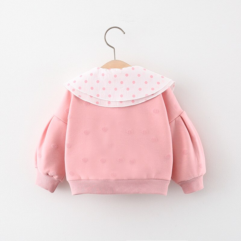 Manteau bébé veste bébé printemps hiver coton grand double col doublure peluche vêtements bébé fille princesse veste enfant