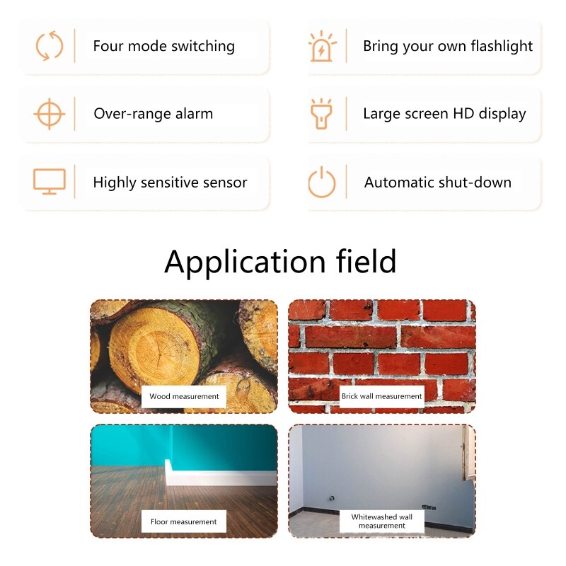 MT28 Wood Moisture Meter Humidity Tester Digital Timber Damp Detector Test wall moisture analyzer Range 5%~75%
