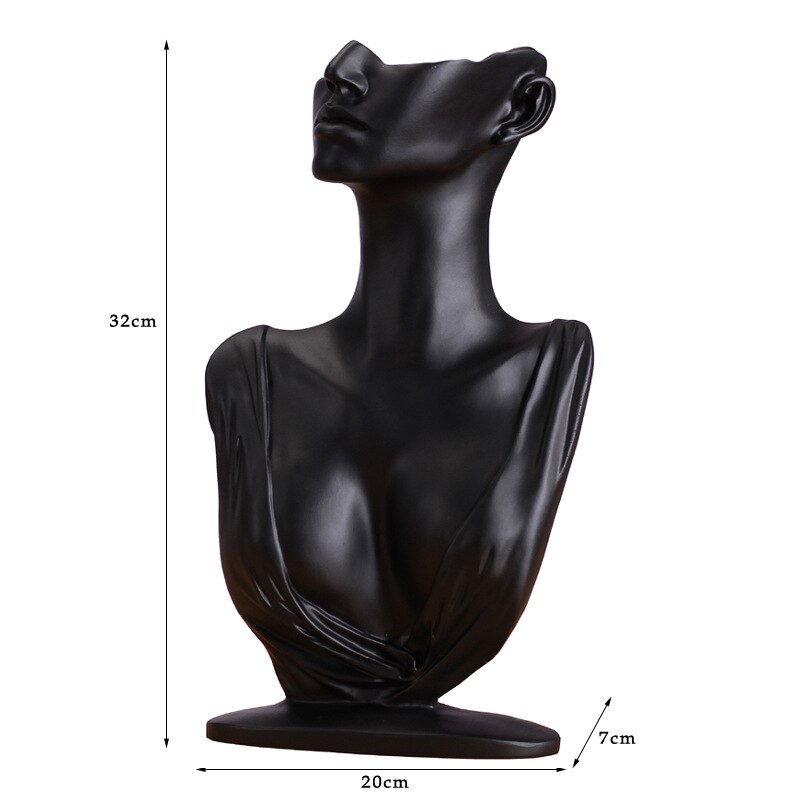 Resin Women Mannequin Head Display For Jewelry Accessories
