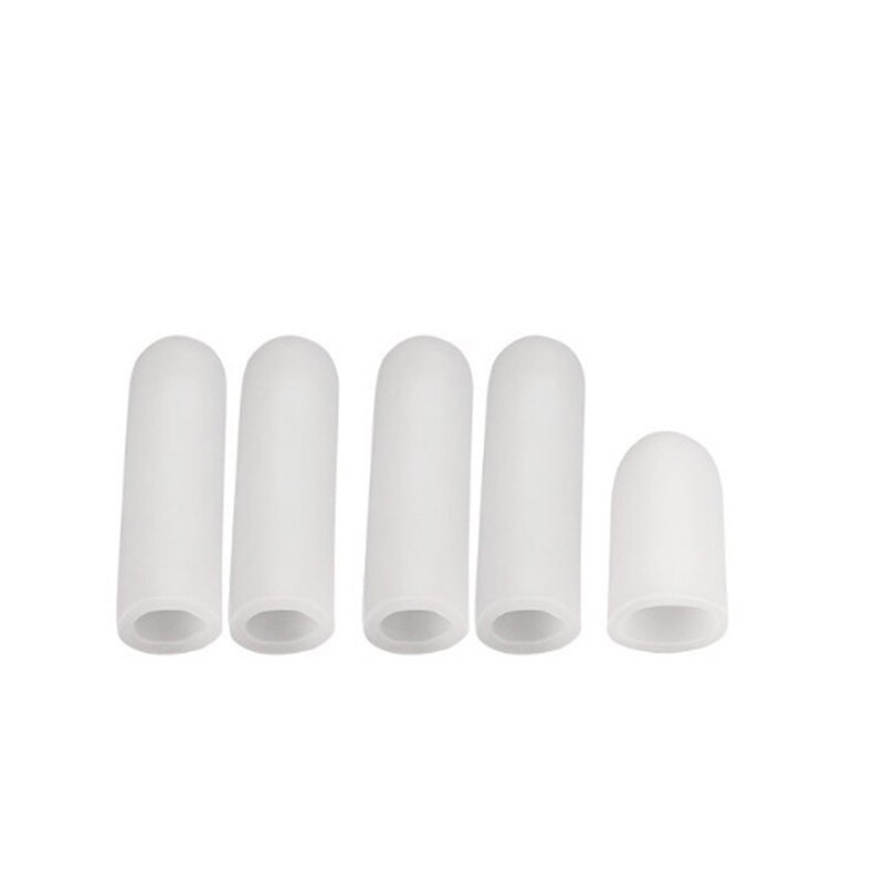 5 st silikongel tub bandage finger tåskyddare fot smärtlindring fotvård: Clwt