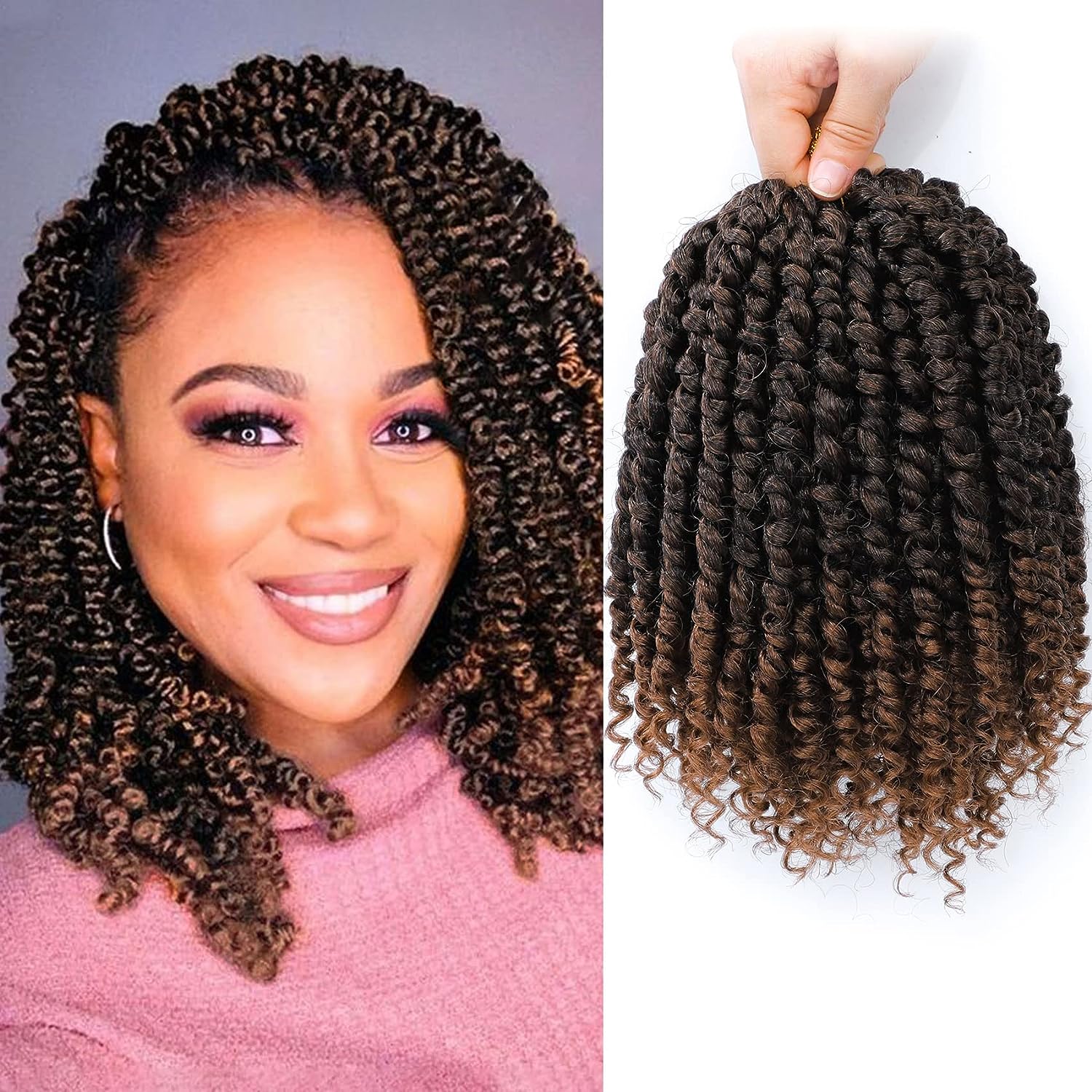 Forevery Passion Twist Capelli all'uncinetto Capelli sintetici all'uncinetto per donne nere Estensioni dei capelli pre-loop pre-intrecciate Passion Twist