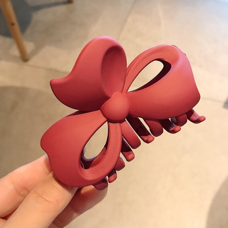 Klauw Clip Voor Vrouwen Stoere Zwarte Plastic Haar Klauw Grote Size Haar Klemmen Voor Haaraccessoires Voor Haar Thuis: Red2