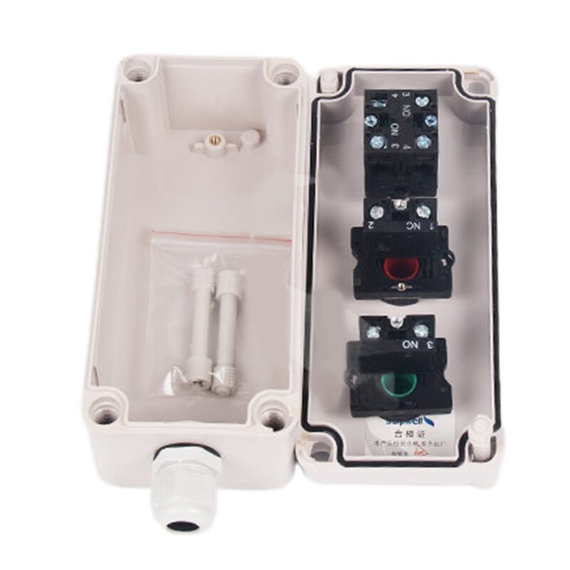 Start Stop Push Button Station IP66 Waterproof Pushbutton Switch Control Box for Machinery