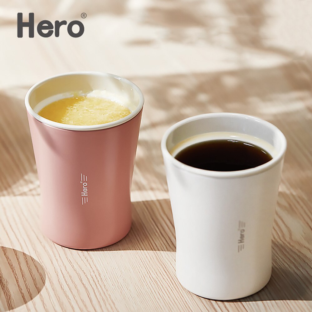 280ml kaffekoppar skyddade resekoppar bil kaffemugg emaljmuggar skyddsbara mjölktemugg återanvändbara kaffemuggar i rostfritt stål