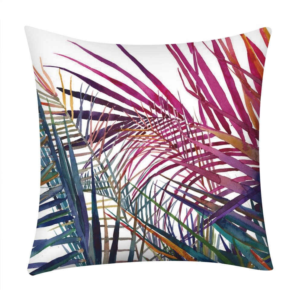Plant Bloem Afdrukken Kussensloop Kamer Decoratie Accessoires Polyester Sofa Auto Kussenhoes Home Decor Decoratieve Kussenslopen
