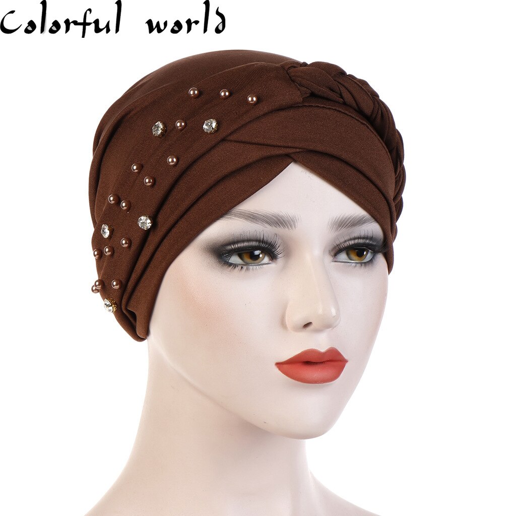 Hijab musulman, couvre-chef, bandeau croisé islamique, Turban, bandeau pour cheveux