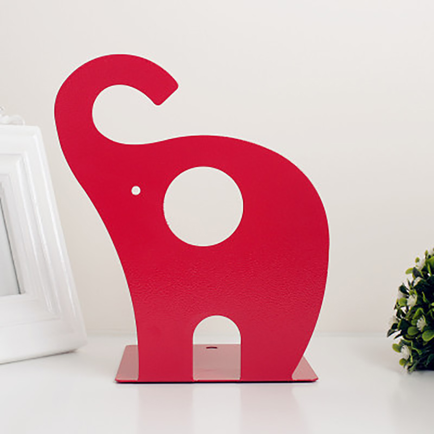 Sujetalibros con forma de elefante Animal, soporte para libros para estudiantes, material de oficina, organizador de libros de escritorio 1 par