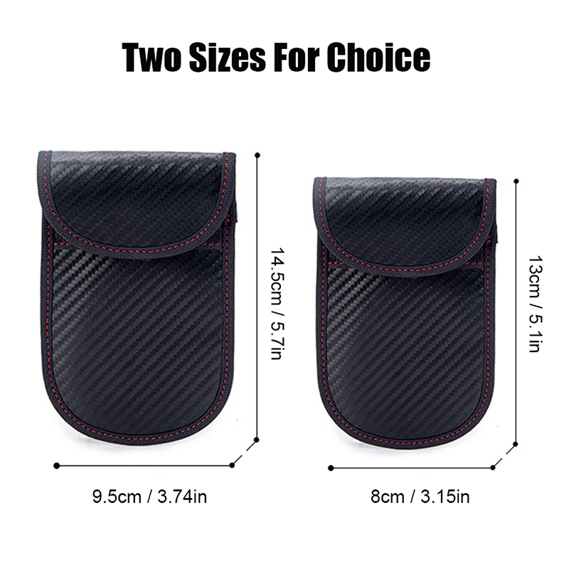 Funda bloqueadora de señal de llave de coche, jaula Faraday, bolsa Fob, bolsa de bloqueo Rfid sin llave, accesorios para coche