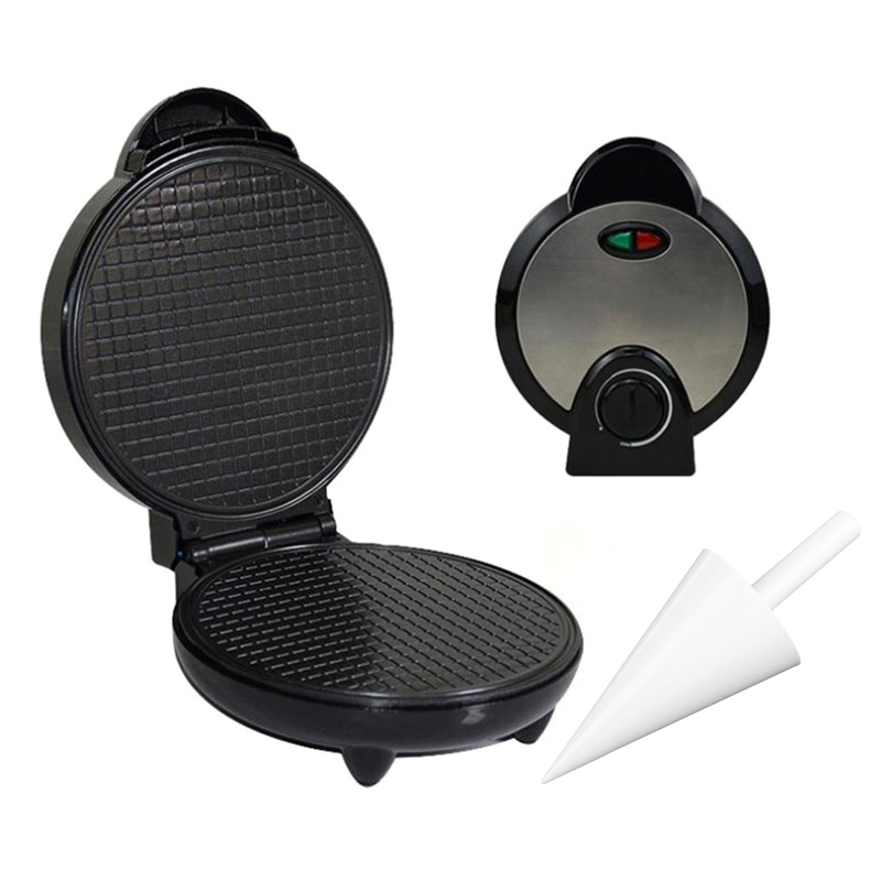 Ronde Anti-aanbak Elektrische Stroopwafel Siroop Wafel Maker Baker Machine Roestvrij Y5JC