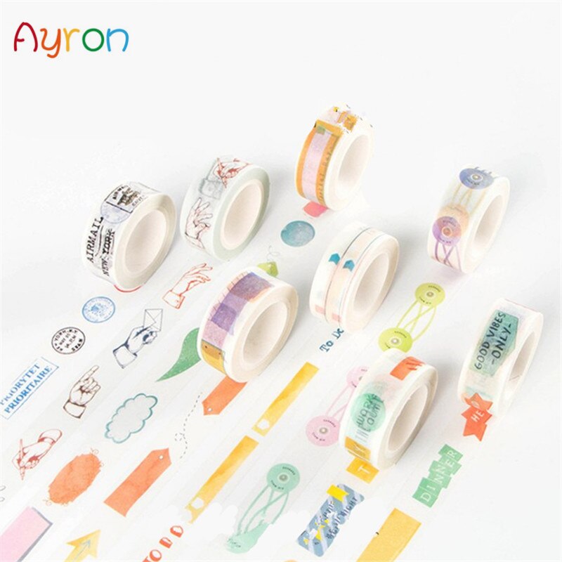 15mm X 7m Learn Tool identification Masking Washi Tape Decorative Adhesive Tape Decor Diy Sticker Label Stationery