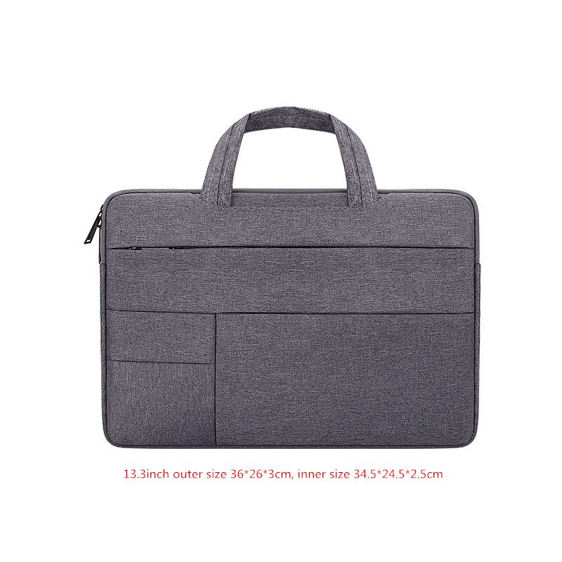 Stoßfest Wasserdichte Laptop Tasche Männer der frauen Aktentasche Tote Büro Business Reise Elektronische Produkt Dokument Lagerung Beutel: Dark Gray S