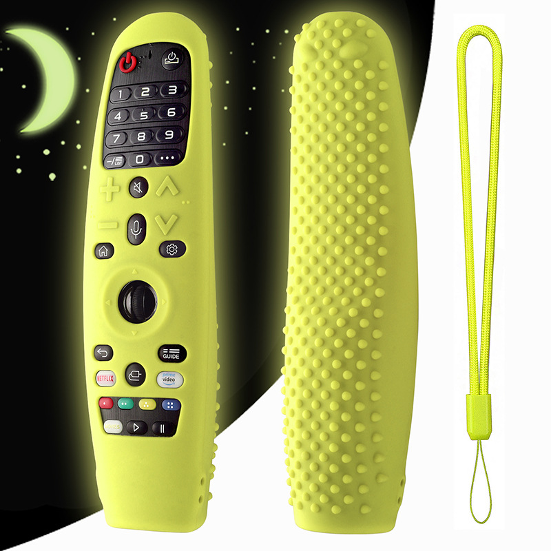 Funda protectora de silicona para mando a distancia, funda protectora adecuada para LG Magic TV AN-MR19BA/MR18BA/MR20GA/AKB 75855501 /AN-MR600: Verde militar