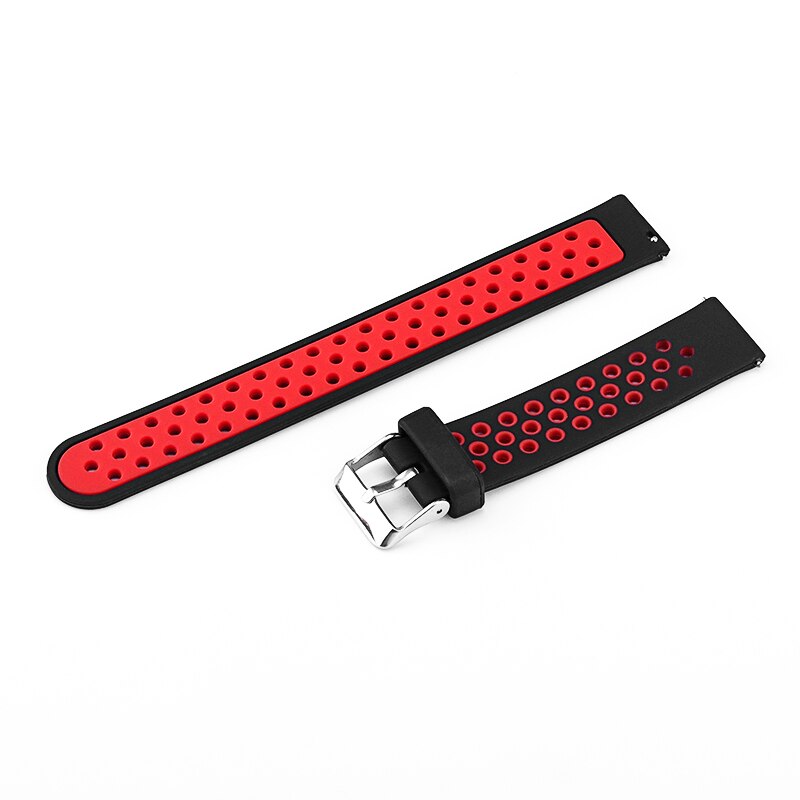 Correa de silicona de 18mm para huawei Talkband b5, muñequera de repuesto, porosa, transpirable, huawei band B5, Correa deportiva, tamaño ajustable: Black red