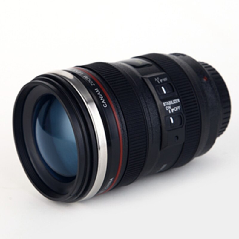 400Ml Stainless Steel Liner Camera Lens Mugs Coffee Tea Cup Mugs with Lid Novelty Thermocup Thermo Mug