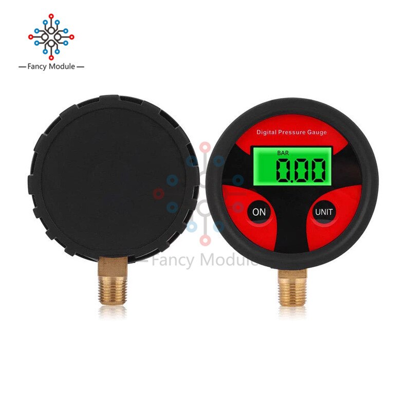 0-200PSI Digital Air Pressure Gauge Meter Vacuum Pressure Meter Tester Manometer Barometers Tester for Car Truck Motorcycle Bike
