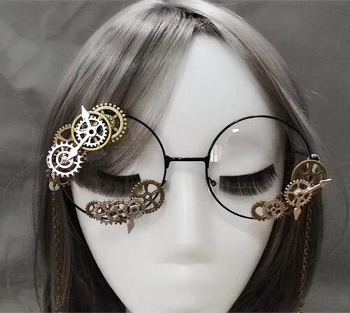 Occhiali Da Sole Steampunk Rotondi In Metallo - Stile Retrò Unisex