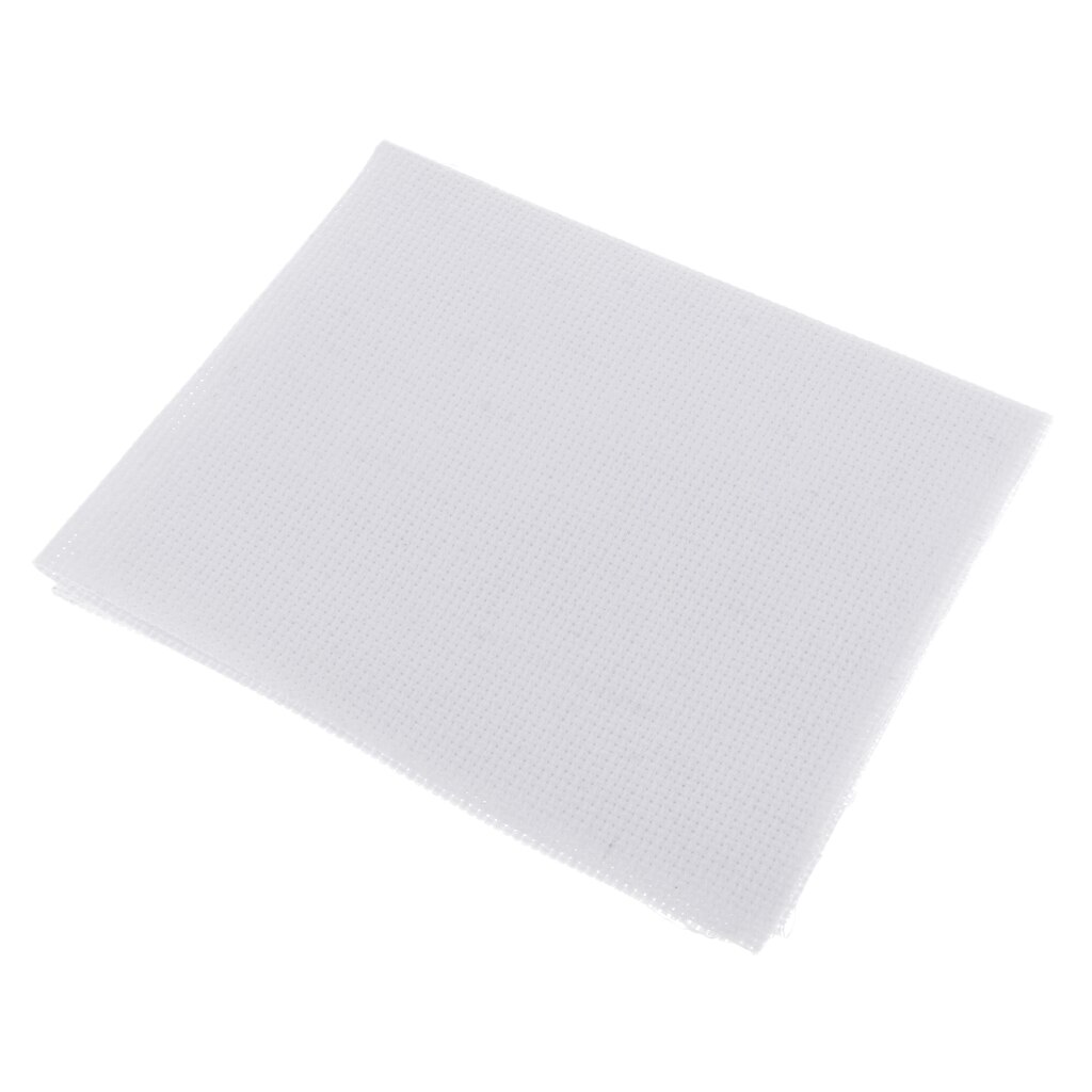 30x25cm White 14 Count Cross Stitch Cloth Aida Fabric Hand Embroidery Cloth