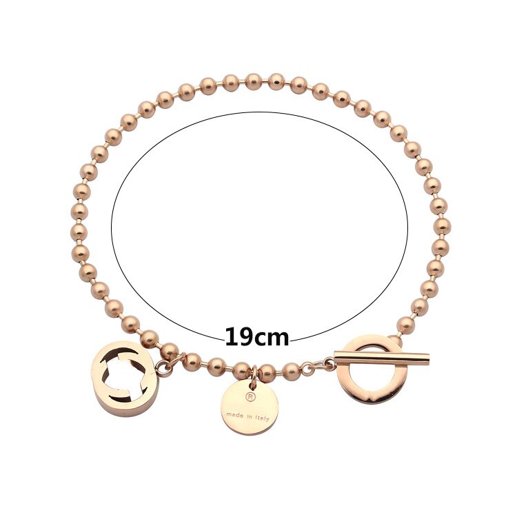 Titan stahl schmuck hohl G brief perle kette ot schnalle armband liebhaber Armband