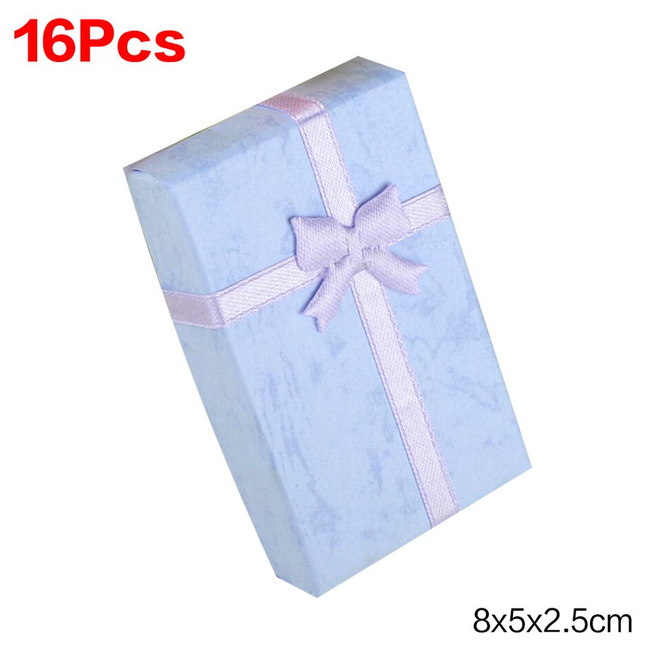 16 teile/los Schmuck Kasten 8x5cm Schwarz Halskette Kasten für Ring Kasten Papier Schmuck Kasten Verpackung Armbinde ohrring Anzeige: Violett