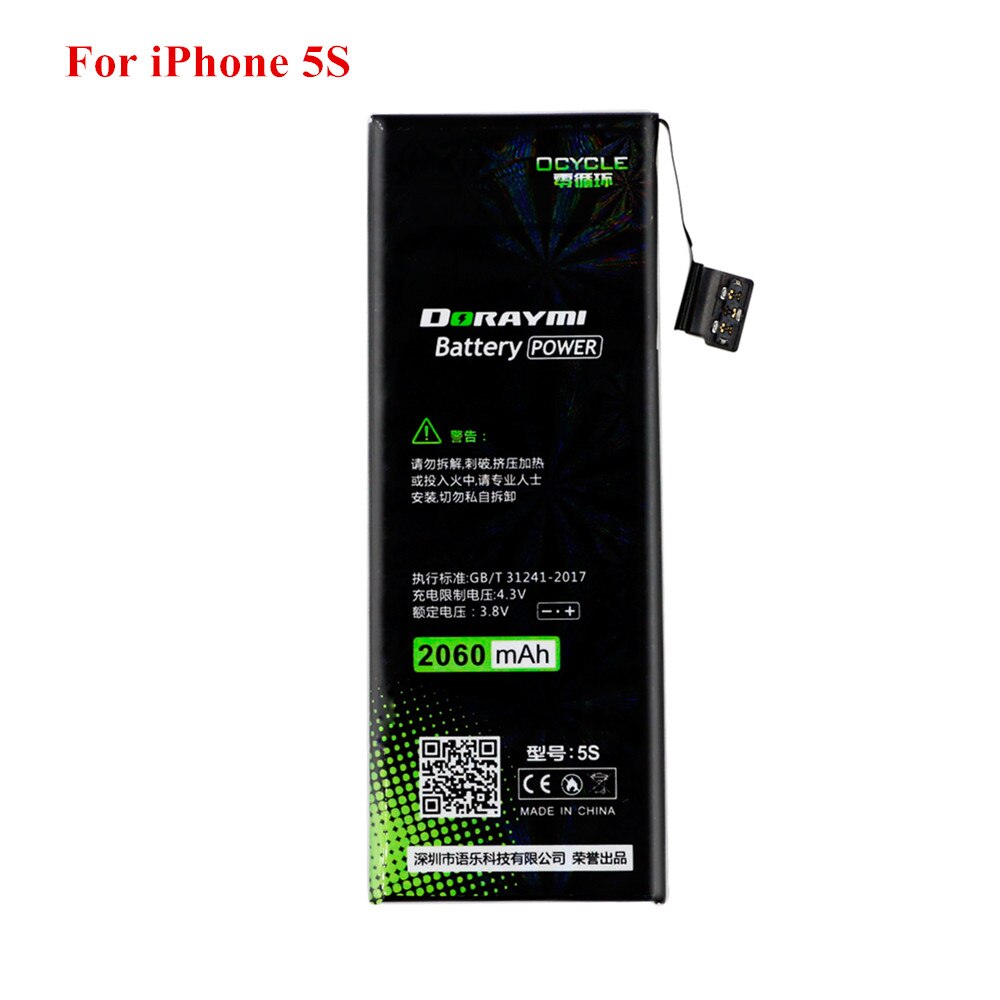 DORAYMI Batterie für Apple iPhone 5 5G 5S SE 5SE 6 6G 6S Handy Ersatz batterien Li-Ion Polymer Bateria Kostenlose Tools: For iPhone 5s