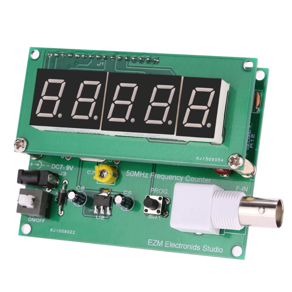 High Sensitivity frequency counter 1Hz-50MHz cymometer Frequency Meter Counter Measurement Tester Module 7V-9V 50mA DIY Kit