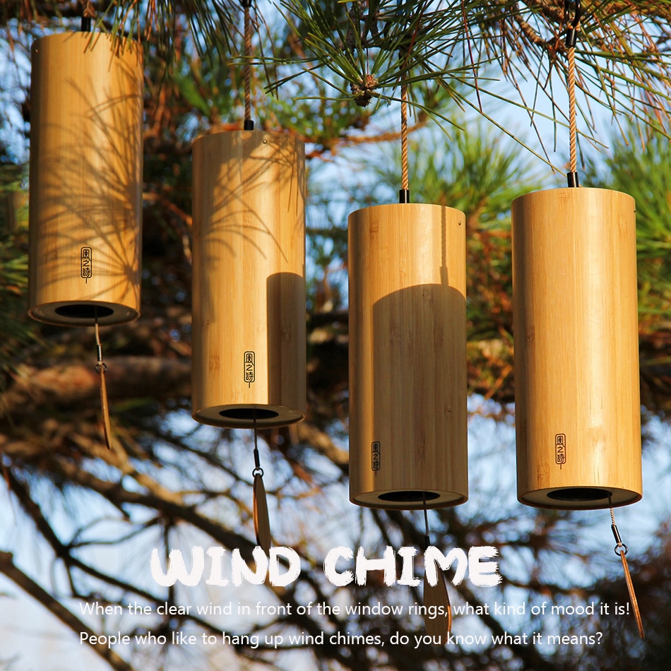 Akkoord G-B-D-C Windchime Bamboe Windgong Windbell Voor Outdoor Tuin Patio Home Decoratie Zen Meditatie Ontspanning