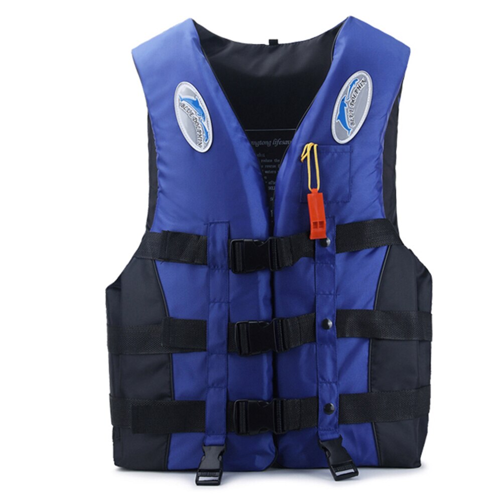 Erwachsene freundlicher schwimmen schwimmweste schnorcheln angeln surfen sicherheit leben weste Rafting bootfahren auftrieb leben jacke mit pfeife: Blau / XL