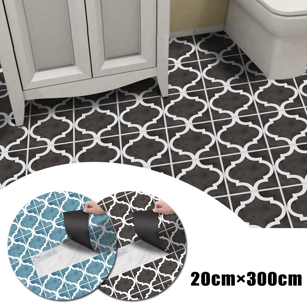 20x300cm Waterproof Tile Art Floor Wall PVC Vinyl Sticker Kitchen Bathroom Decor