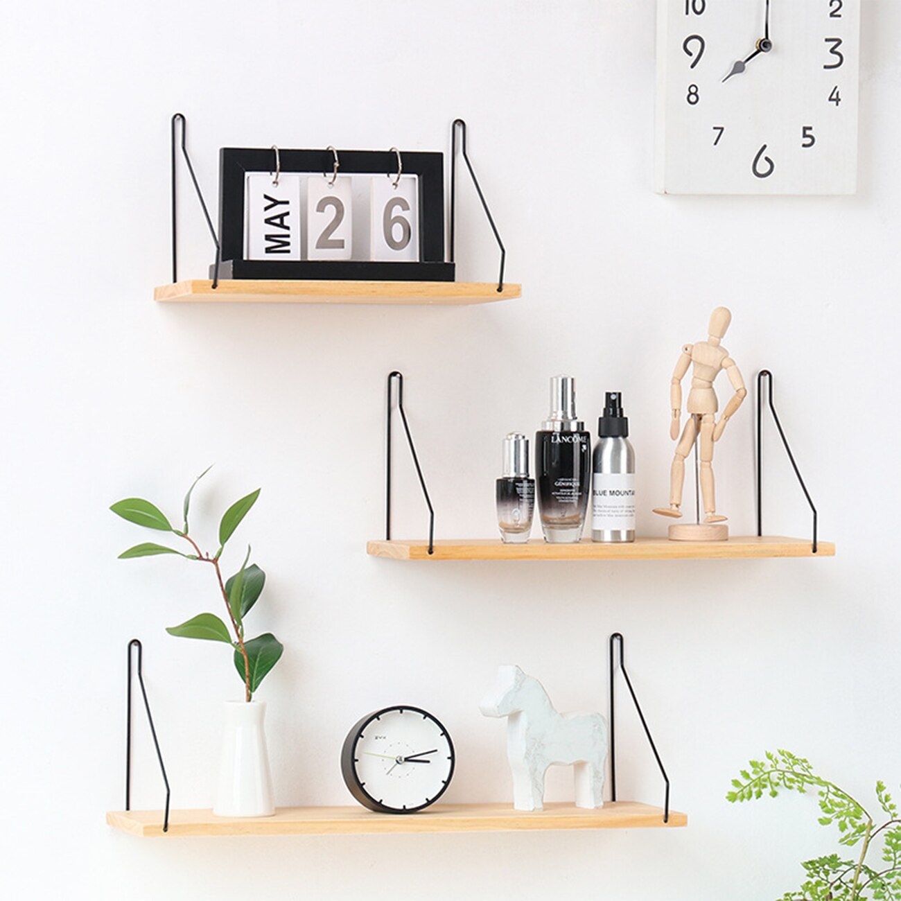 Nordic Houten Muur Plank Wandmontage Clapboard Decoratie Veranda Slaapkamer Decoratie Thuis Opslag Houder Muur Opknoping Decoratie