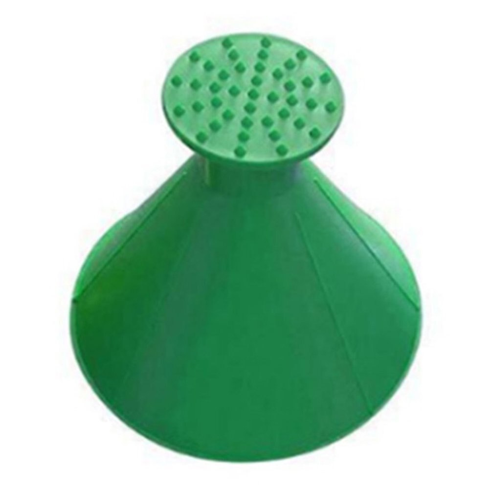 Round Ice Scraper Car Windshield Snow Scraper Funnel Ice Scraper Remove Windshield Snow for Winter Big Horn Shape: Green