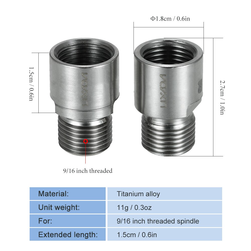 Lixada Staal Titanium Links Rechts Fiets Pedaal Extenders Fiets Pedaal Spacers Voor Mtb Road Fiets Pedalen 9/16 Inch