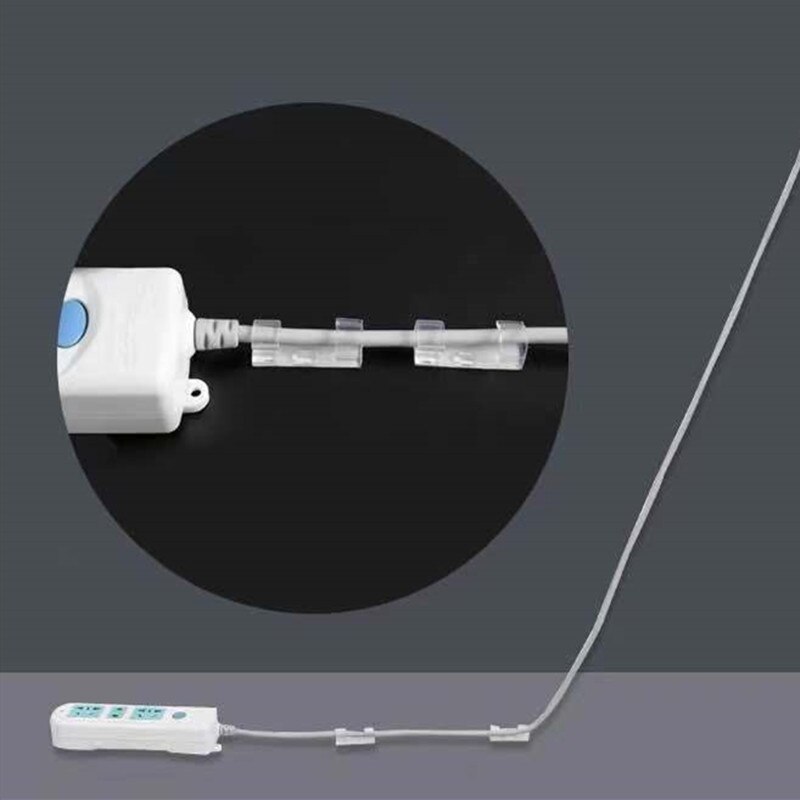 ABS cable bracket, cable holder, cable management card, data cable / network cable clip, wall nail free storage cable router