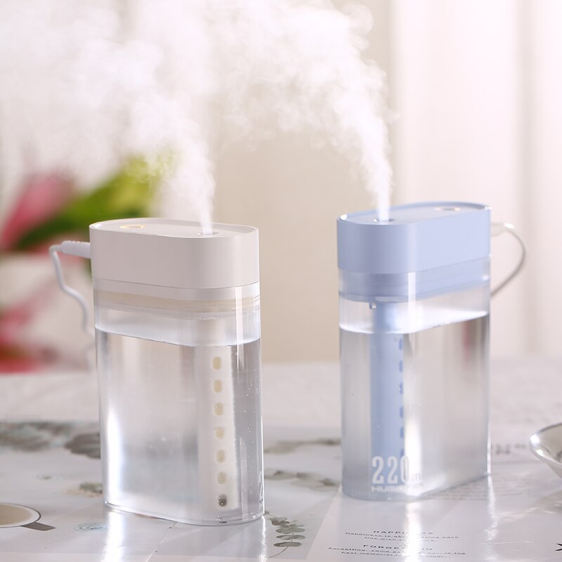 difusor de aceite esencial del coche Mini humidificador ultrasónico de la botella de Jane LED luz de noche USB aromaterapia Fogger ambientador de aire del coche