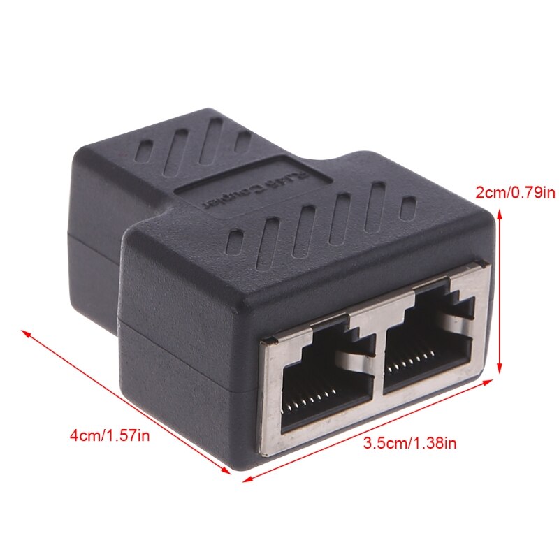 1 robić 2 sposobów LAN kabel sieciowy Ethernet RJ45 kobiet złącze rozdzielacz adapter robić laptopa stacja dokująca robić