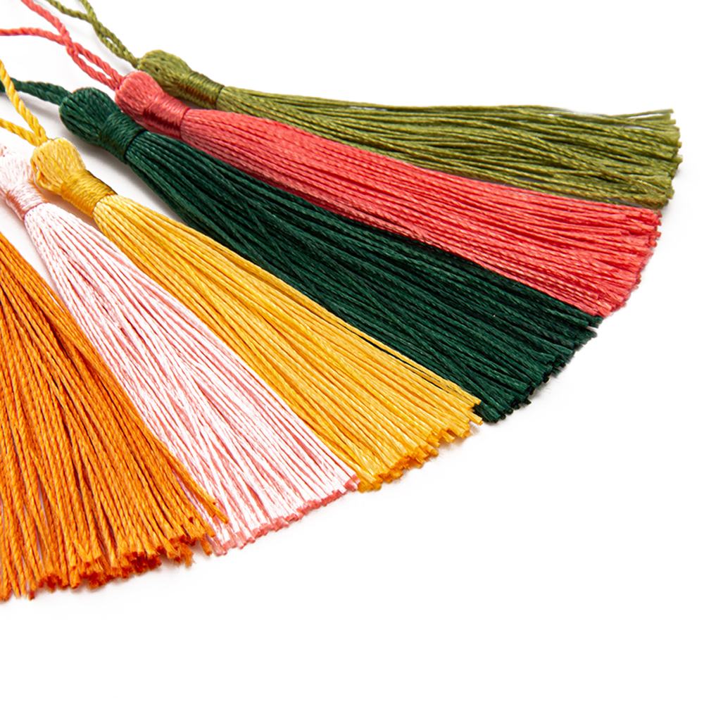20 unids/lote marcapáginas flecos de borlas para colgantes hechos a mano DIY llavero artesanías accesorios para hacer joyas dijes suministros de Material
