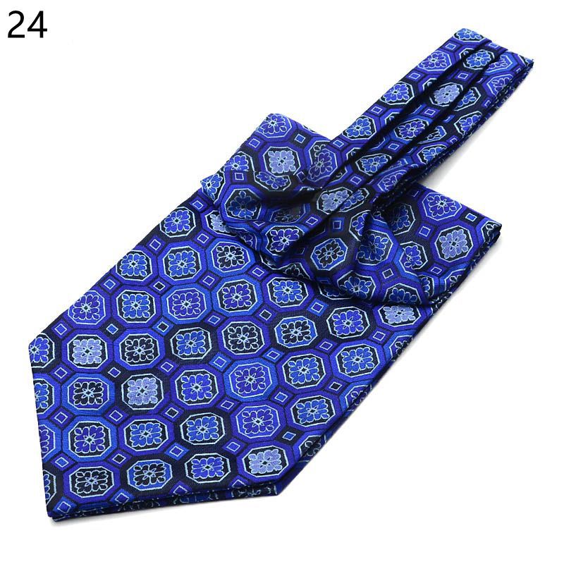 Mannen Vintage Polka Dot Wedding Formele Das Ascot Zelf Britse Stijl Gentleman Polyester Zijde Paisley Das Pak Bruiloft: 24