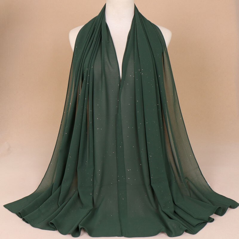 women gold chiffon hijab scarf solid color muslim head shawls and wraps pashmina bandana female foulard ladies hijab stores: 10