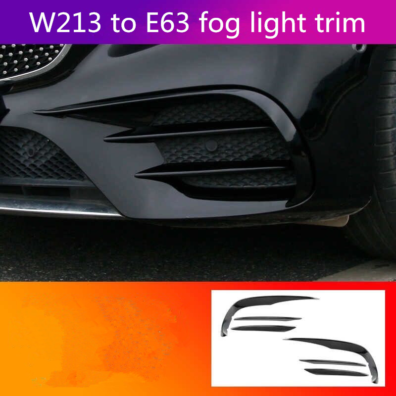 Auto Styling Mistlampen Cover Voor Benz E Klasse W213 Grille Latten Lights Sticker Decoratie Strips Auto Accessoires