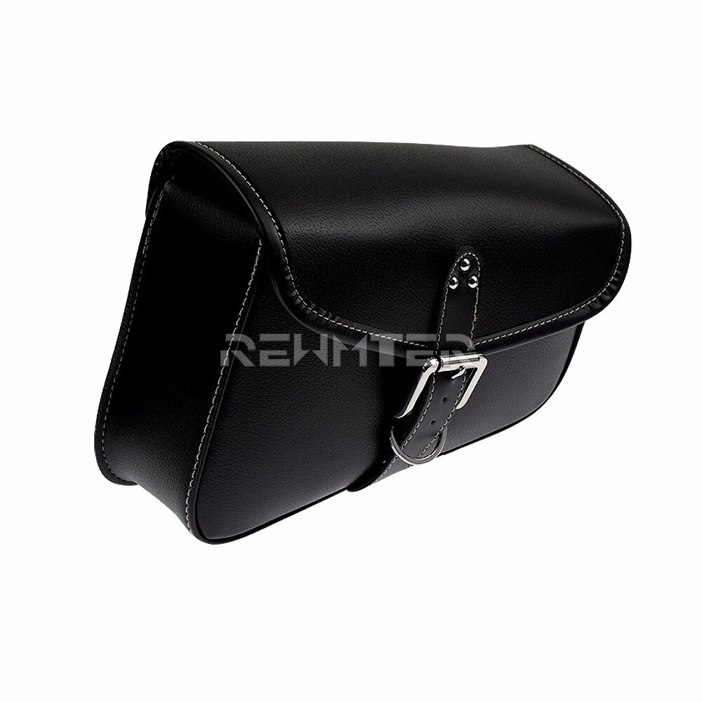 Motorcykel sadeltaske sadeltaske bagage taske sort pu læder højre side til harley sportster  xl883 xl1200