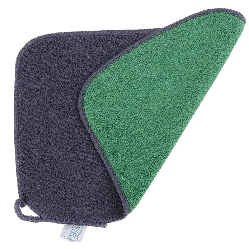 1pc bilpleje polering vaskehåndklæder plys stærk tyk plys polyesterfiber bil rengøringsklud mikrofiber vask tørring håndklæde: Grøn
