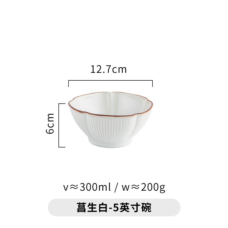Simple Retro Ceramic Food Dish Plate Household Plates for Food Pottery Irregular Dish Salad Platter Dish Phnom Penh Dinnerware: B
