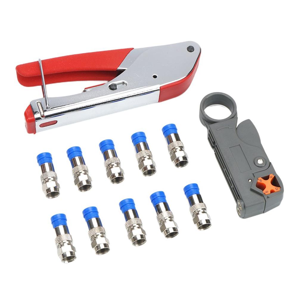 Coaxial Cable Cable Cable Clamp Wire Stripper Set Portable Beautiful Practical Pliers Crimping Tool Kit