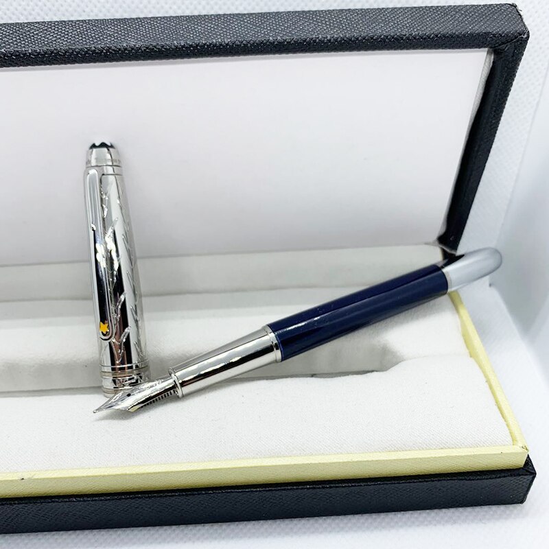 Wahaha donkerblauw lichtblauw kleine vos vulpennen handtekening balpen inkt