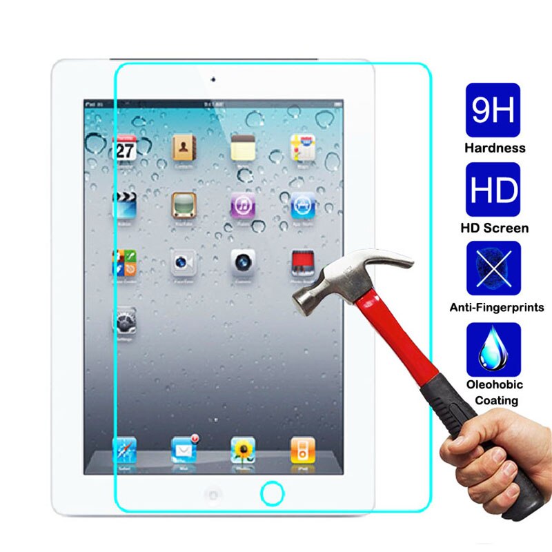 Vidrio templado para iPad 10,5 Pro Mini 4 3 2 1 Protector de pantalla para iPad aire 2 9,7 4 mini Mini4 Mini3 7,9 película protectora