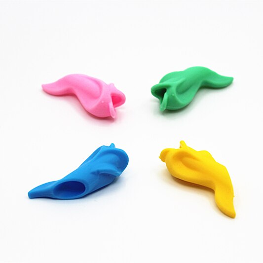 50pc ergonomic pen Pencil Grip Boy Girl Universal Handwriting Aid accesory Occupational Therapy Kids Pen Control Right Silicone